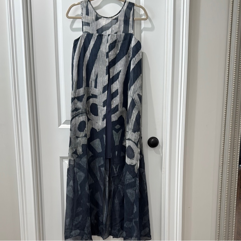 Blue and Silver Halter Maxi Sundress. Brand new with tag